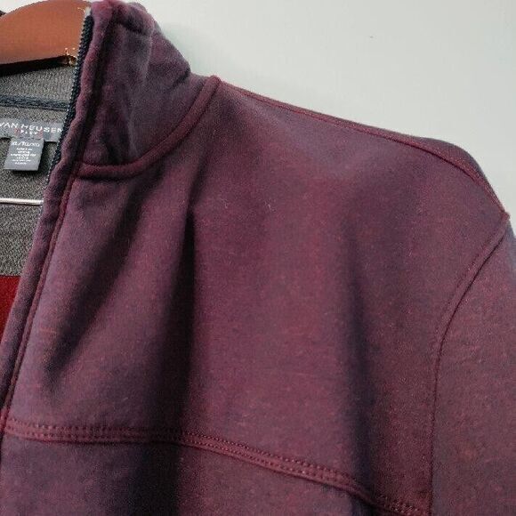 Van Heusen Flex Men L Purple 1/4 Zip Pullover Fishermen Hunting Golf Outdoor Y2K - Picture 2 of 5